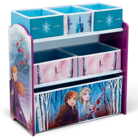 Disney Frozen II Design and Store 6 Bin Toy Organizer by Delta Children