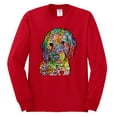 thumbnail image 3 of Dean Russo Sweet Poodle Dog Lover Mens Long Sleeve Shirt, Red, Medium, 3 of 6