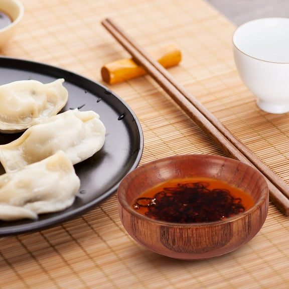 PAMINGONO 2Pcs Dipping Plate For Snacks 8.00X8.00X3.50cm/3.14X3.14X1.38in Coffee Users