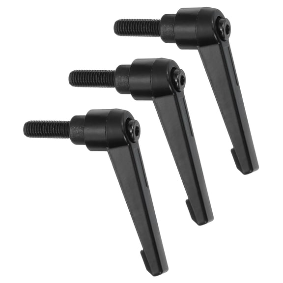 Uxcell 3Pcs M8 x 20mm Adjustable Knobs Handle Male Thread Push Button Ratchet Quick Release Locking Rotating Bolt for Lathe Machinery, Black