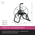 thumbnail image 6 of Yard Butler Handy Reel Easy Winding Heavy Duty Metal Garden 75’ Water Hose Reel Low Profile Portable Ground Or Wall Mount– IHR-1SLV Hammered Silver Vein, 6 of 7