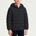 thumbnail image 5 of KyCheLot Boys Girls Zip up Jacket Solid Color Long Sleeve Hooded Outerwear Kids Winter Warm Windproof Coats, 5 of 8