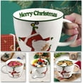 thumbnail image 7 of Merry Christmas Coffee Mug Huge Novelty Cup Funny Ceramic Soup Bowl with Handle, 30 oz Wide, Multi-purpose, Santa Mug for Co-workers, Friends, Holiday Decor, White Green Letters, 7 of 7