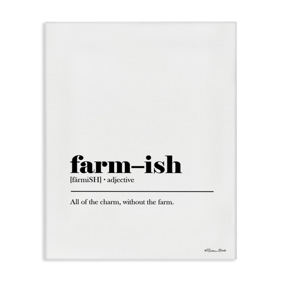 Stupell Industries Rustic Lodge Farm-ish Funny Definition Canvas Art, 24 x 30, by Susan Ball