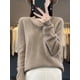 thumbnail image 4 of Suéter de mujer 100 % lana merino, cuello en V, manga larga, jersey básico de otoño e invierno, prendas de punto de cachemira, ropa cálida para mujer, 4 of 5
