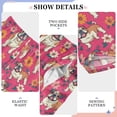 thumbnail image 4 of Wobogo Flower English Bulldogs Long Pajama Pants Bottoms Soft Sleepwear with Pockets, 4 of 9