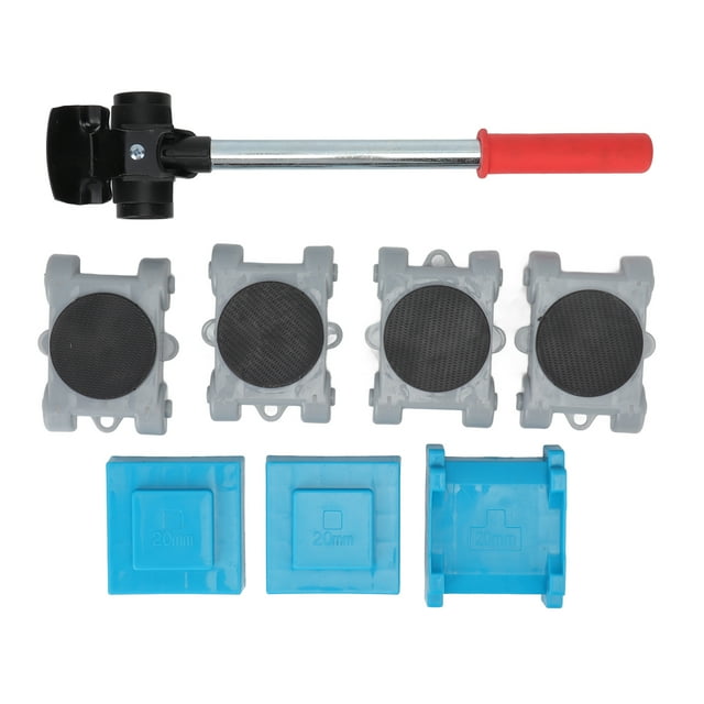 8 Pcs Roues de Déplacement Facile 360 Degrés Kit de Glissières pour Meubles à Charges Lourdes