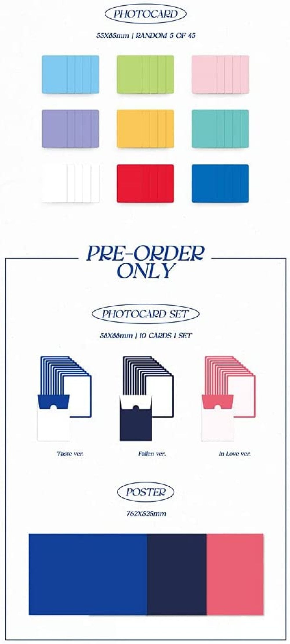 Twice Taste Of Love 10th Mini Album Incl Pre Order Benefits Folded Poster Photocard Set Fallen Version Walmart Com