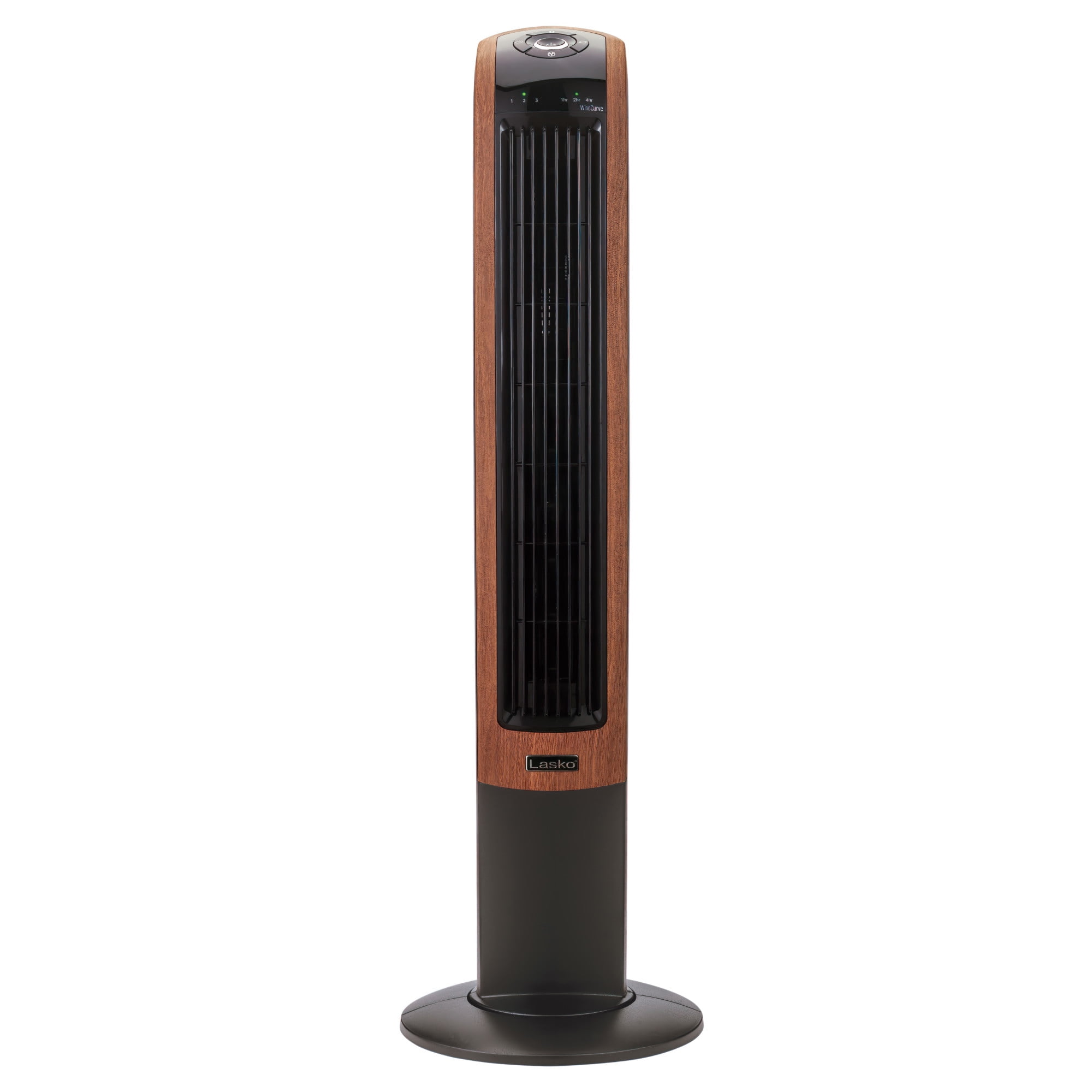 Lasko 42" Wind Curve 3-Speed Oscillating Tower Fan with Bluetooth® Technology, T42905, Woodgrain