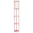 thumbnail image 2 of 62.5" Round Modern Shelf Etagere Organizer Storage Floor Lamp With 2 Usb Charging Ports, Light Pink, 2 of 13