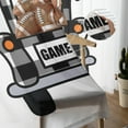 thumbnail image 5 of Sheer Curtains 63 inches Long, Plaid Truck Carry Football Light Filtering Sheer Window Curtains Rod Pocket Voile Drapes for Bedroom Living Room, 52"W x 63"L 2 Panels, 5 of 7