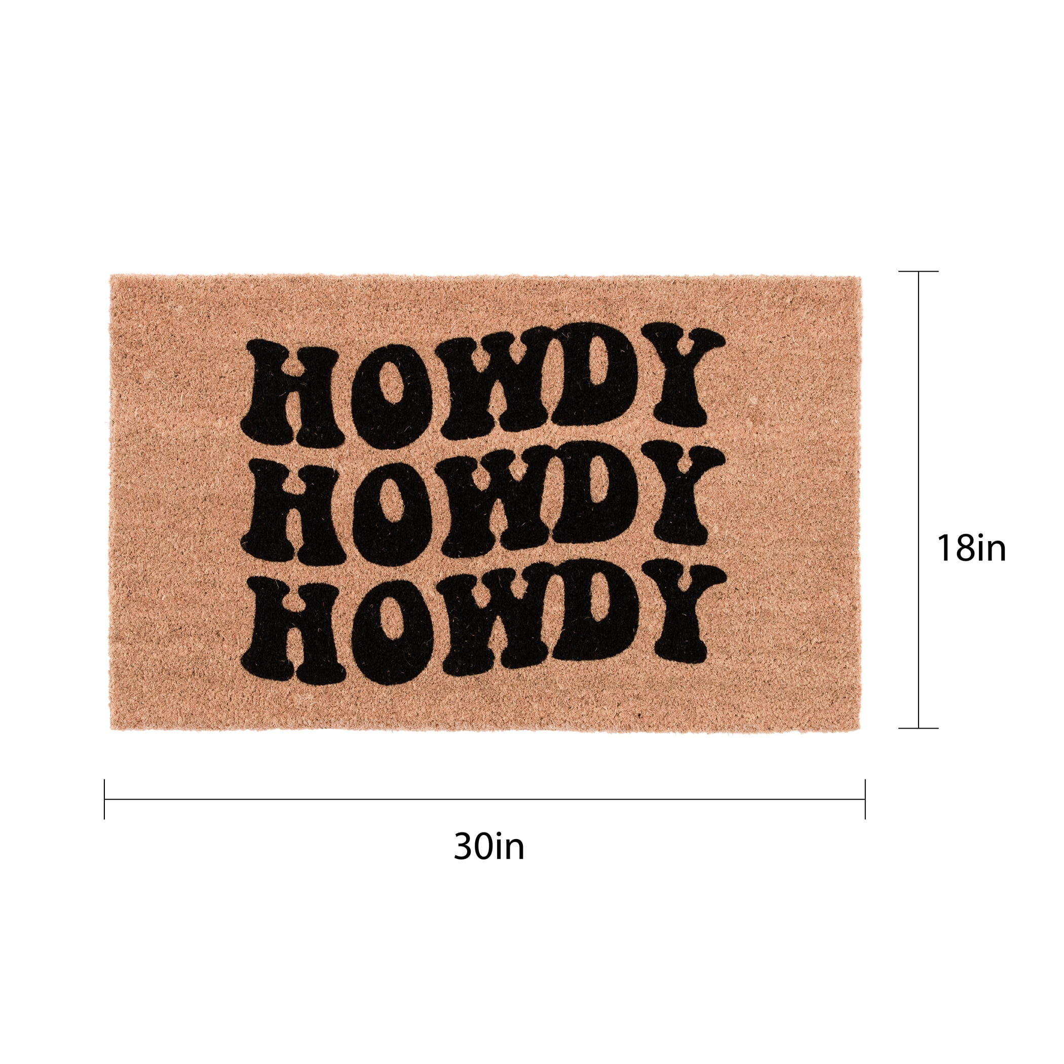Mainstays Howdy Coir Outdoor Doormat, 18 in x 30 in