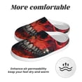 thumbnail image 6 of Daiia Abstract Colorful Skull Art Print Women’s Fuzzy Slippers Memory Foam Lightweight House Shoes Cozy Loafer Flannel House Shoes-39/40, 6 of 7