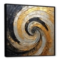 thumbnail image 2 of Designart "Elegant Black Pottery Spirals" Abstract Spirals Floater Framed Canvas Art Print, 2 of 5