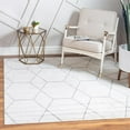 thumbnail image 2 of Unique Loom 3151512 7 x 7 ft. Geometric Trellis Frieze Square Rug, Ivory, 2 of 2