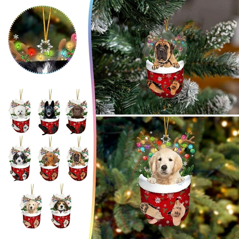 Fridja Christmas Hanging Ornaments Stocking Puppy Funny Christmas Tree  Decorations, Suitable For Dogs - Gifts For Dog Lovers - Christmas  Decorations 
