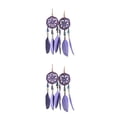 thumbnail image 2 of Qarigey Pendientes bohemios colgantes largos con flecos ligeros 1 par de joyas colgantes hermosos y cómodos para mujeres y niñas Type4 NO4, 2 of 6