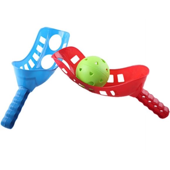 Scoop and Toss Game, Includes 2 Scoops and Balls, Outdoor Lawn Game for Kids and Adults, Durable Plastic Construction - Yard, Beach, Picnic, and Camp Tossing Game for Fun Outside