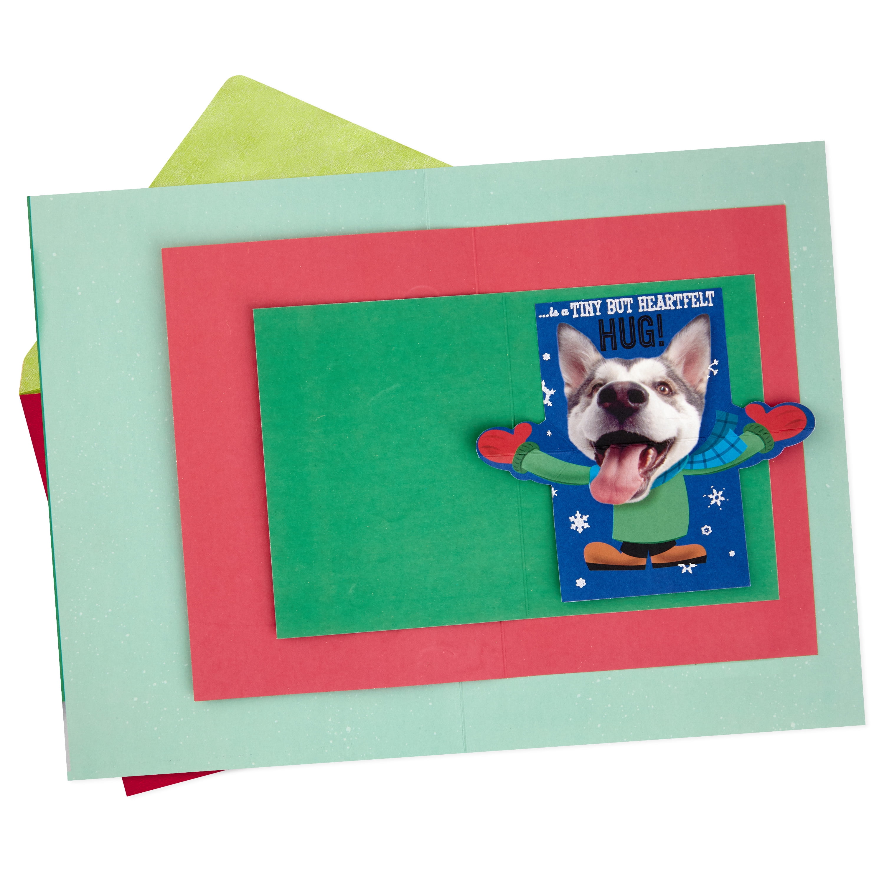 Hallmark Pop-up Christmas Greeting Card (Cute Dog Heartfelt Hug)