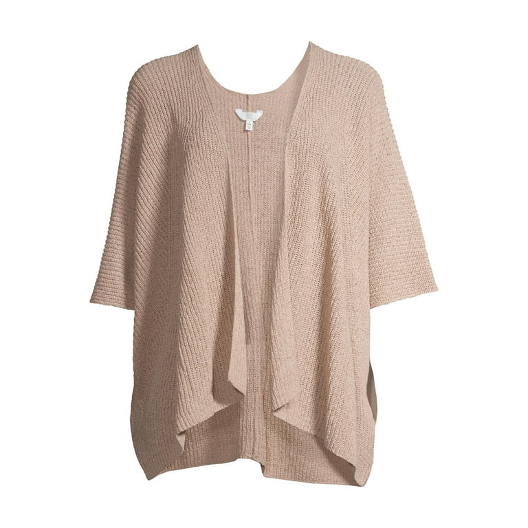 Time and Tru Women s Tape Yarn Kimono Cardigan Walmart