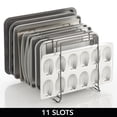 thumbnail image 3 of mDesign Metal Wire Pot/Pan Organizer Rack for Kitchen, 8 Slots - Dark Gray, 3 of 8