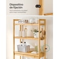thumbnail image 3 of SONGMICS Mueble para Inodoro, Estante sobre Inodoro, Estantería de 3 Niveles, Estante Ajustable, Beige Natural, 3 of 6