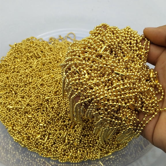 Minkissy 100PCS Chain for Crafts Golden Metal Keychain with Adjustable Length