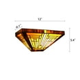 thumbnail image 5 of RADIANCE Goods Tiffany-Style 1 Light Mission Indoor Wall Sconce 12" Wide, 5 of 5