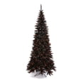 thumbnail image 1 of Vickerman 108" Fir Slim Artificial Christmas Tree w/ Orange LED Lights in Black, 1 of 2