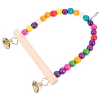 WORGEOUS Colorful Bird Climbing Swing with Parrot Play Stand, Flipper, and Mirror for Cage Fun