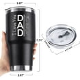 thumbnail image 3 of 30oz Dad Coffee Tumbler From Daughter for Fathers Day Birthday Christmas, I Love You Dad Stainless Steel Travel Coffee Mug, Thermal Cup with Spill Proof Lid, 3 of 6