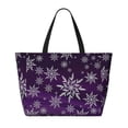 thumbnail image 2 of Disketp Snowflake Gradient Purple Bolsa de Playa de Gran Capacidad, Bolso Impermeable y a Prueba de Arena para Mujer, Ideal para Playa, Piscina y Natación, 2 of 7