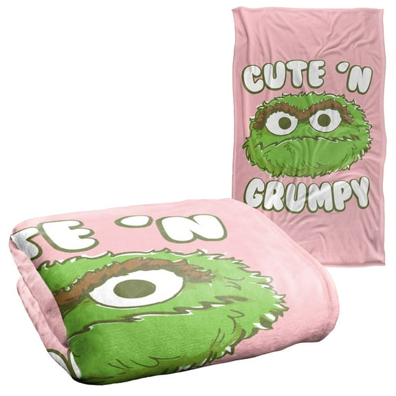 Sesame Street Cute N Grumpy Officially Licensed Silky Touch Super Soft Throw Blanket 36" x 58"