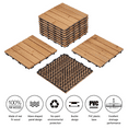 thumbnail image 6 of Alden Design 12" x 12" Interlocking Wood Flooring Tiles for Indoor & Outdoor, 11pcs, Natural Wood, 6 of 9