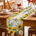 thumbnail image 5 of Summer Sunflowers Table Runner 72 Inches, Country Botanical Budding Flowers Bed Runner Dresser Scarves Tabletop for Indoor Outdoor Parties/Ceremony/Banquet, 18" x 72", 5 of 9