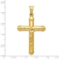 thumbnail image 4 of Auriga Fine Jewelry 14K Yellow Gold Reversible Crucifix /Cross Pendant for Women (L-56 mm,W-31 mm), 4 of 6
