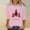 Pink, variant on HOMBOM Womens Green Shirts Plus Size Christmas Pullover Graphic Reindeer 3/4 Sleeve Crewneck Tee Shirts for Female Xmas