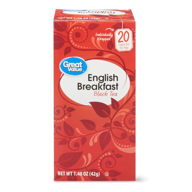Great Value English Breakfast Black Tea, 20 Count