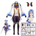 thumbnail image 2 of Disfraz de Genshin Impact Ganyu para Cosplay, mono con diadema, cuerno, Genshin Gan, Yu, conjunto completo, 2 of 4