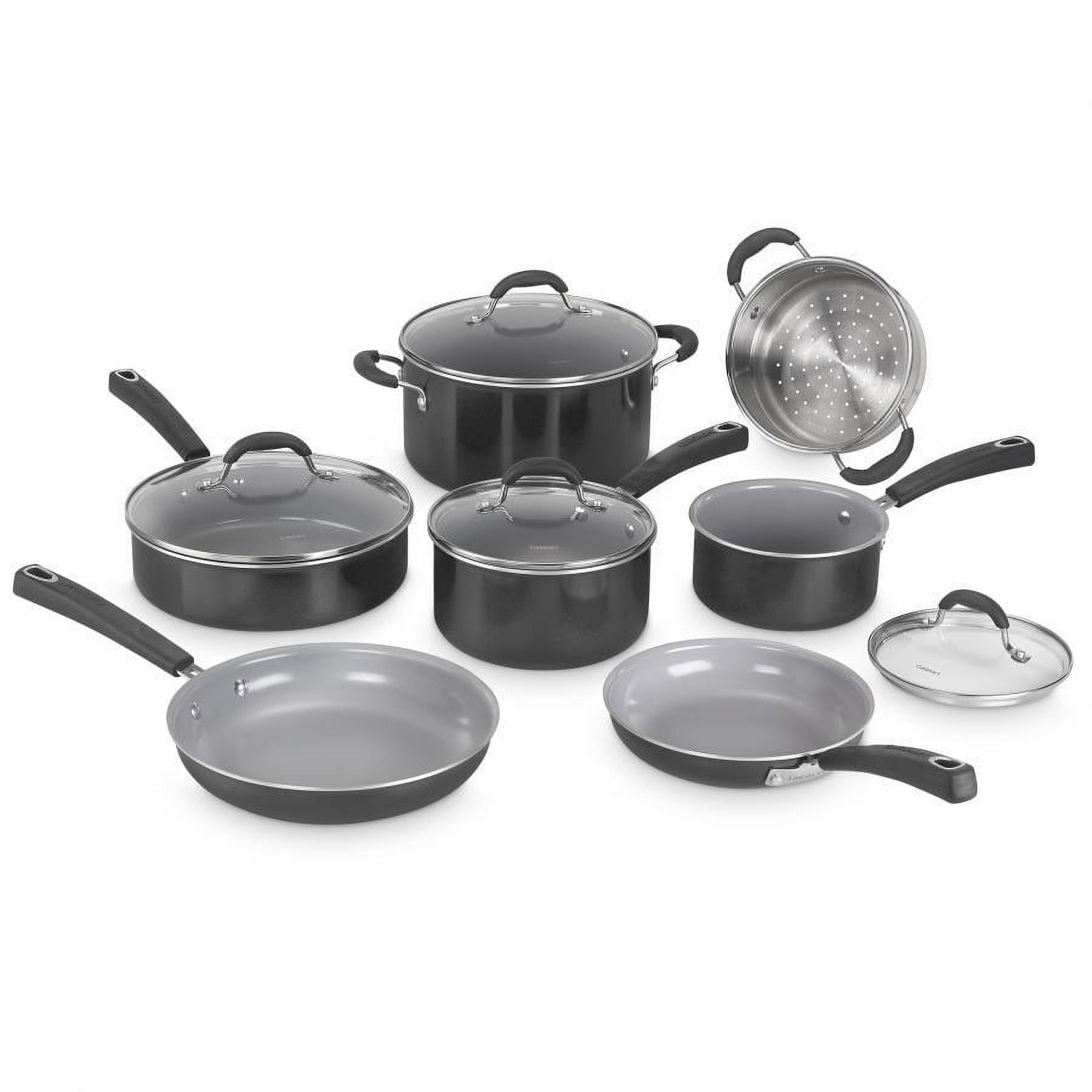 Cuisinart 55-11BK Advantage Non-Stick Aluminum 11-Piece Cookware Set, Black  - 7210368