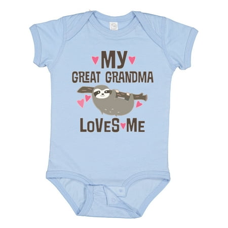 

Inktastic My Great Grandma Loves Me Gift Baby Girl Bodysuit
