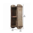 thumbnail image 5 of Wooden Brick Mold Design Wooden Shelf, Brown- Saltoro Sherpi, 5 of 5