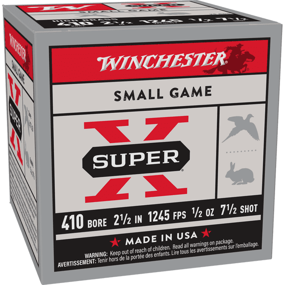 Winchester Super X high brass.410 cal upland load