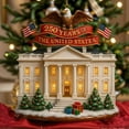 thumbnail image 5 of 250 Years of The US Commemorative Pendants, Memorial Hanging Ornament for Christmas Tree Decorations, Collectible Keepsake Gift for Patriots & History Lovers (The White House), 5 of 8