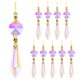 thumbnail image 1 of Uxcell Paquete de 10 cuentas de cristal prismas de vidrio, 75 mm, reemplazo de lágrima de candelabro, colgante de carámbano [Color Ab], 1 of 6