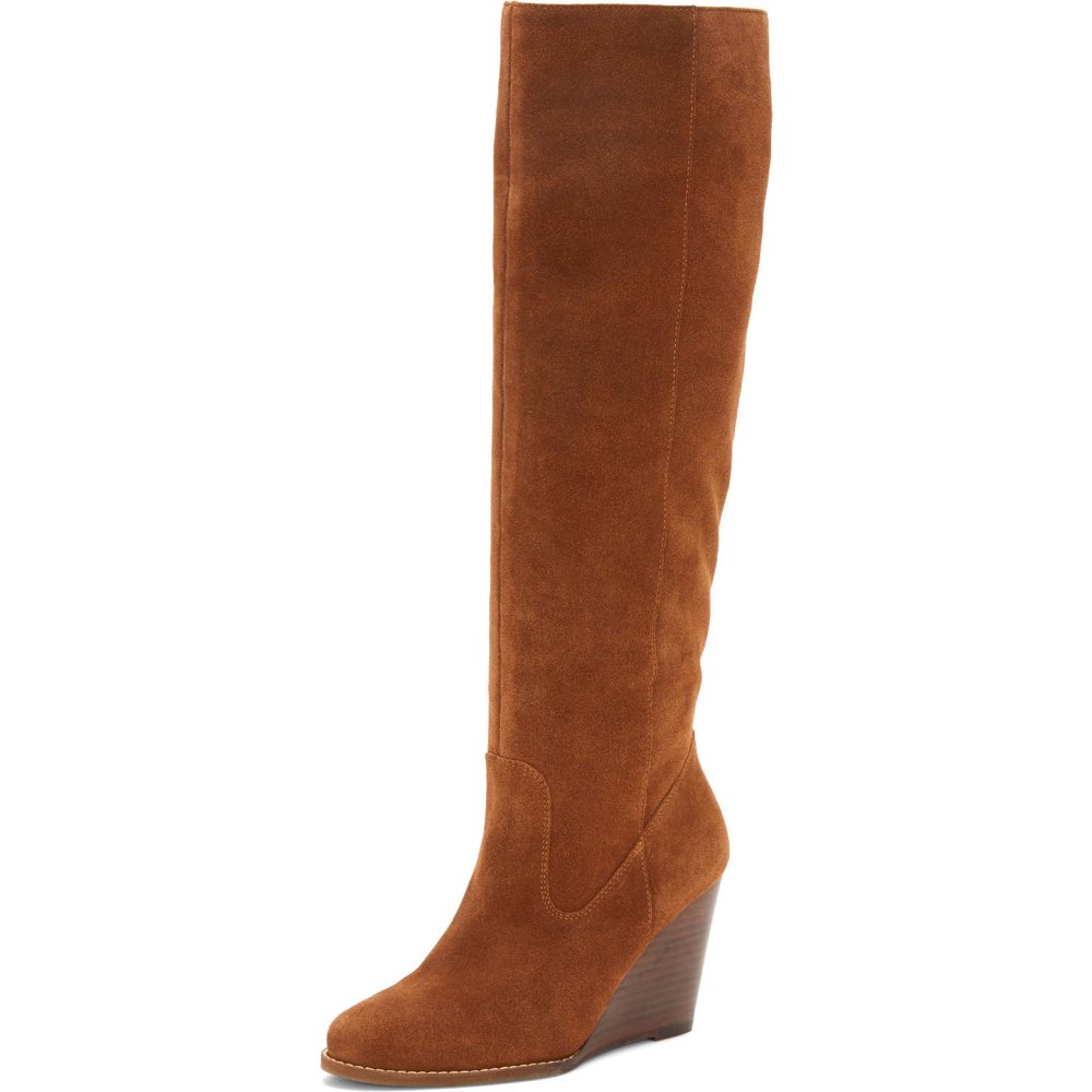Jessica Simpson Jessica Simpson Caydee Tobacco Brown Suede Wedge Knee