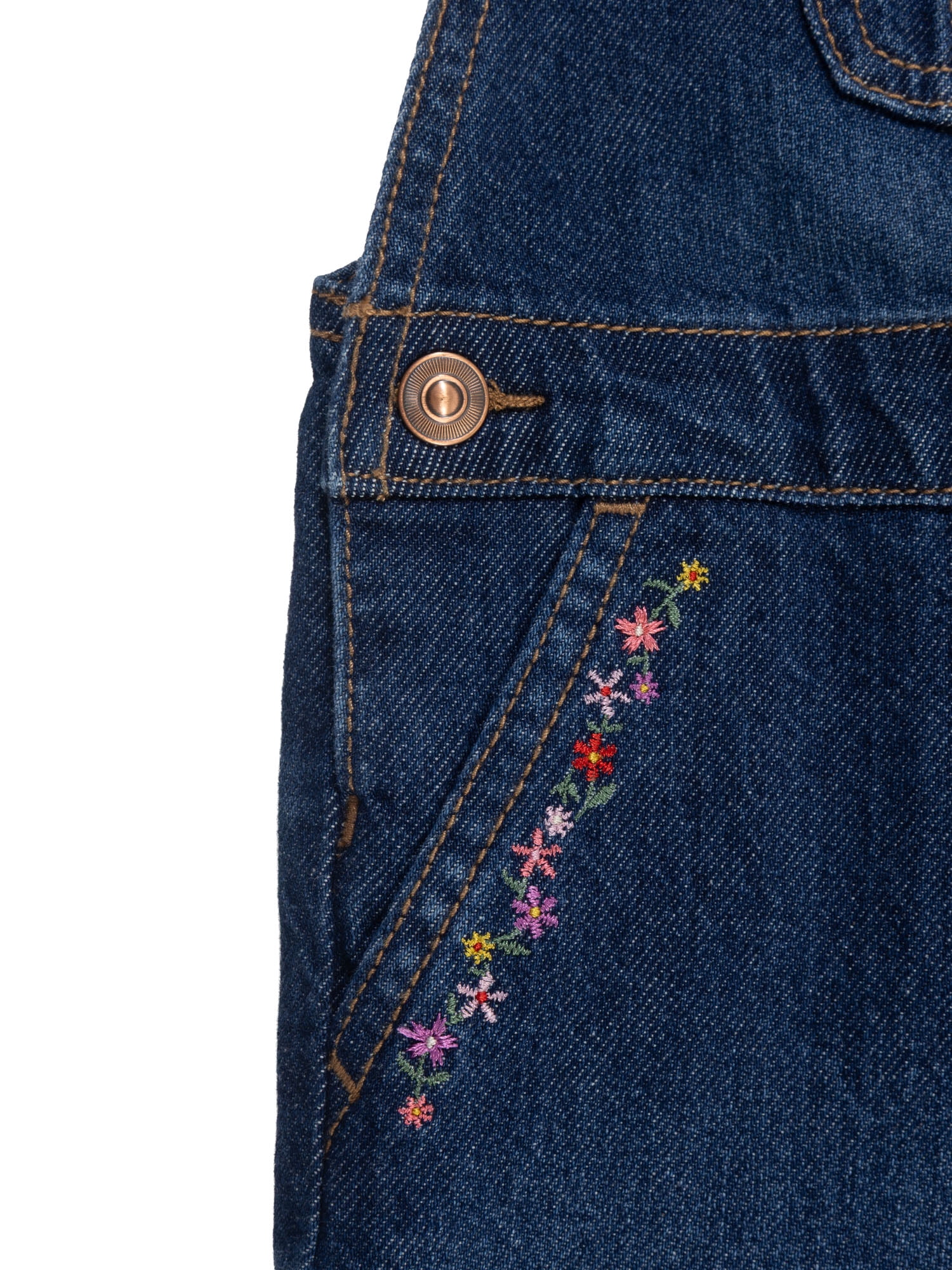 Wonder Nation Toddler Girl Denim Overall, Sizes 12M-5T