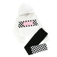 thumbnail image 6 of PatPat Girls Cropped Hoodies Plaid Sweatshirts and Legging Pants Set for Toddler and Big Girls Size 4-12, 6 of 8