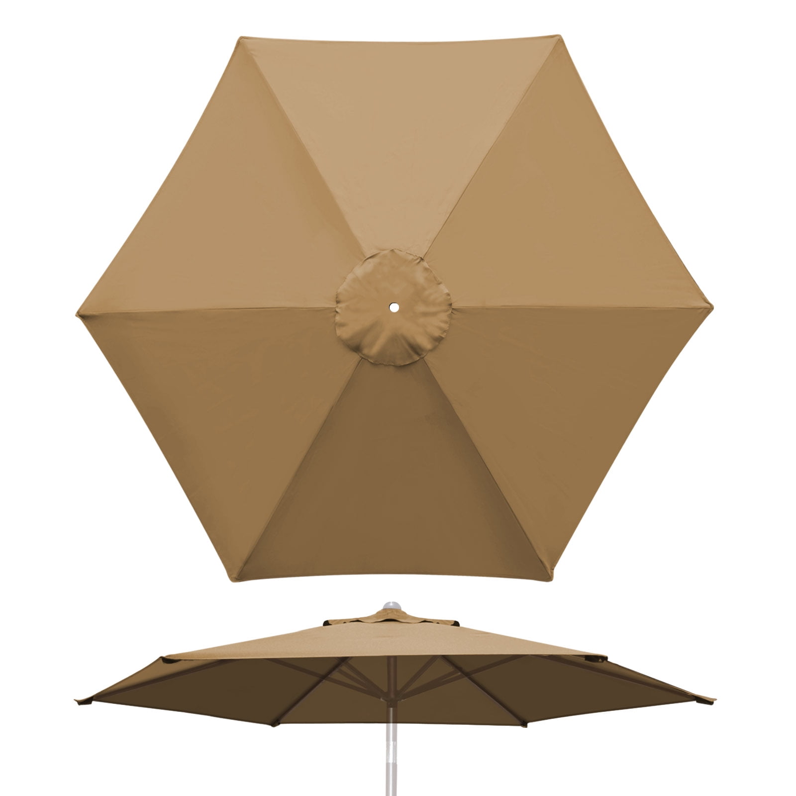 YardGrow Replacement 9ft Patio Umbrella Cover Sunshade Canopy 6 Ribs