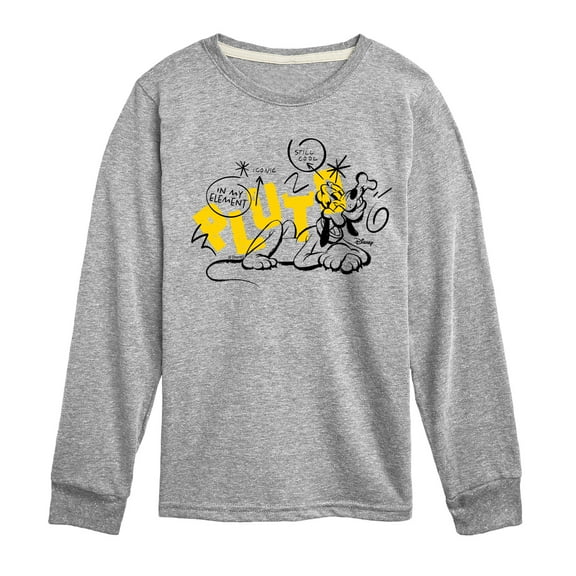 Disney - Pluto Streetwear - Toddler & Youth Long Sleeve Graphic T-Shirt
